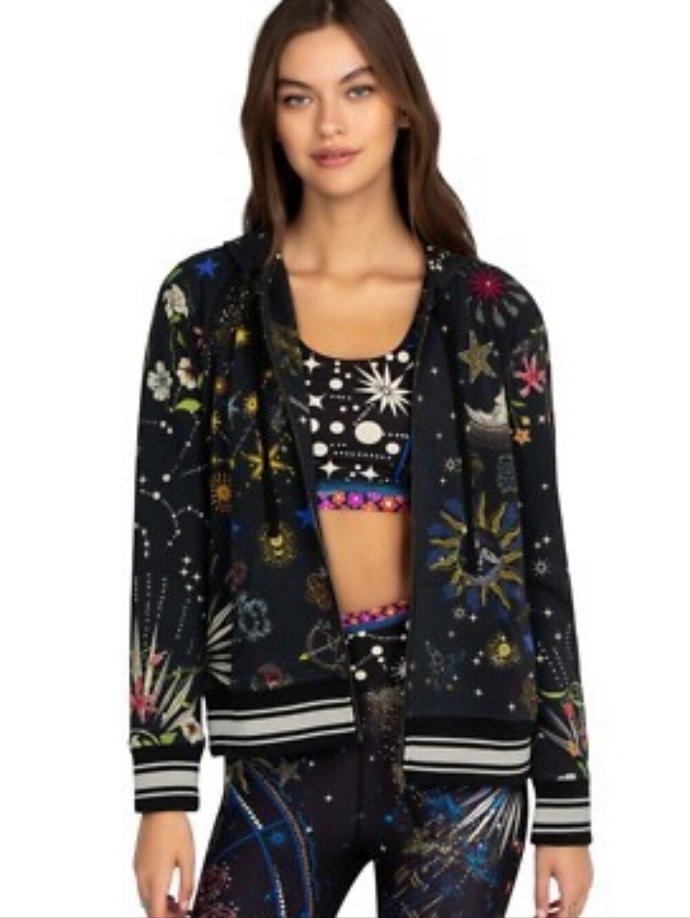 Johnny Was Celestine Zip Up Hoodie Sz. M